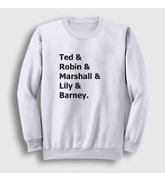Presmono Unisex Beyaz Names How I Met Your Mother Sweatshirt 195558tt (Beyaz)