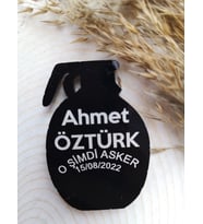 Asker Magnet - Nikah Şekeri - Nişan Şekeri - Söz Şekeri - Düğün Magnet - Nişan Magnet - Söz Magnet - Yenidoğan Magnet - Doğum Magnet - Yaş Magnet 7cm