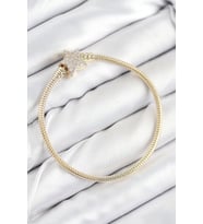 Pirinç Charm Zirkon Taşlı Yıldız Model Gold Renk Kadın Bileklik 5886