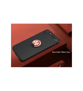 Apple iPhone SE 2022 Uyumlu Kılıf Zore Ravel Silikon Kapak (Siyah-Rose Gold)