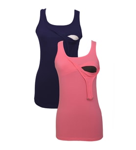 LuvmaBelly MYRA1504_1507 Emzirme atlet seti (Lacivert-Pembe)