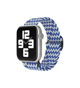Mey İthalat® Watch 42Mm Kordon - Zigzag Beyaz-Mavi