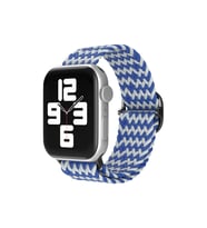 Mey İthalat® Watch 42Mm Kordon - Zigzag Beyaz-Mavi