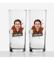 Erkeklere Özel Karikatürlü Tasarım Rakı Bardağı