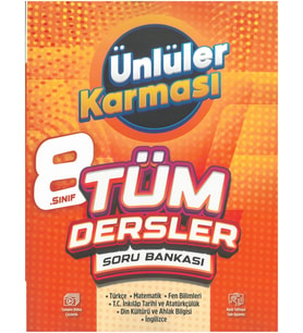 Ünlüler Karması 8. Sınıf Tüm Dersler Soru Bankası Yeni