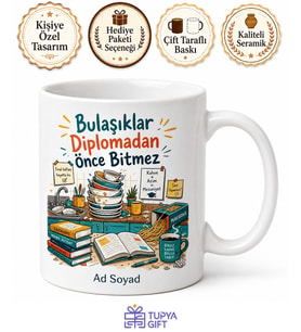 Öğrenci Evi Temalı Komik Baskılı Kupa Bardak Eğlenceli Hediye Porselen Mug