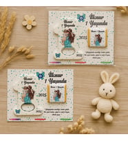 Anne Bebek Temalı Çikolatalı 1 Yaş Açacak Magnet