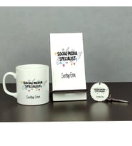 Social Media Specialist Üçlü Set (Kupa + Telefon Standı + Anahtarlık)