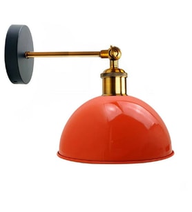 RİOLİGHT VİNTAGE,RETRO,RUSTİK KIRMIZI 1XE27 ESKİTME DUYLU MASALLI TEKLİ DUVAR APLİK ŞAPKA ÇAP:23CM (Siyah - Beyaz)