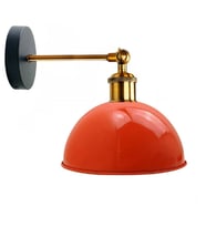 RİOLİGHT VİNTAGE,RETRO,RUSTİK KIRMIZI 1XE27 ESKİTME DUYLU MASALLI TEKLİ DUVAR APLİK ŞAPKA ÇAP:23CM (Siyah - Beyaz)