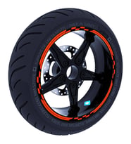 Moto GP Yarış Bayraklı Floresan Turuncu Jant Şeridi Sticker Çınar Extreme