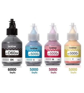 Brother BT-D60BK / BT5000CMY Orjinal Mürekkep Kartuşu Takımı (Çok Renkli)