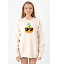 Cool Pumpkin Ekru Kadın 2ip Sweatshirt