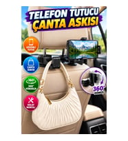 Araç Koltuk Başlığı Telefon Tutucu ve Çanta Askısı