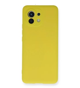 Newface Xiaomi Mi 11 Kılıf Nano içi Kadife Silikon - Sarı