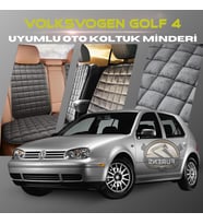 Volksvogen Golf 4 Antrasit Renk Tay Tüyü Cepli & Terletmez Sırtlı Oto Koltuk Minder Seti - Koltuk Koruma Kılıfı (ÖN & ARKA TAM SET)