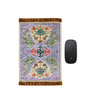 Bursa İpek Lila Dekoratif Küçük Halı Mousepad