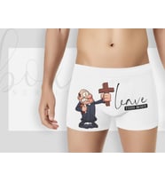 BK Gift Özel Tasarım Eğlenceli Beyaz Erkek Boxer, Yıl Dönümü/ Doğum Günü / Sevgililer Günü Hediyeleri,  Erkek Arkadaş Hediye, Esprili Hediye-12