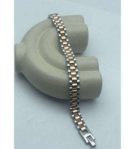 Çelik Silver Rose Erkek Rolex Bileklik - 25blke04
