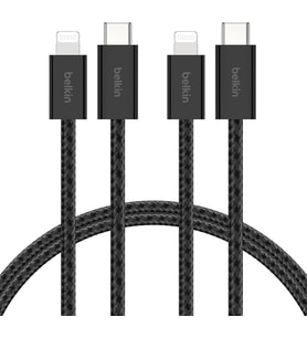Belkin 2'Li Örgülü Usb-C - Lightning Kablo, 1,5 M, Iphone 14 Ve Önceki Modeller, 9. Nesil Ipad Ve Ai (Çok Renkli)