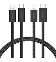 Belkin 2'Li Örgülü Usb-C - Lightning Kablo, 1,5 M, Iphone 14 Ve Önceki Modeller, 9. Nesil Ipad Ve Ai (Çok Renkli)