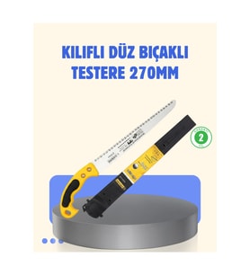 Kılıflı Budama Bahçe Testeresi 270 mm Düz Bıçaklı
