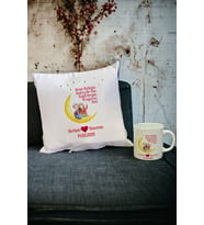 Sevgiliye Hediye Kupa Bardak ve Yastık Set 004 (Beyaz)