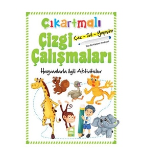 Çıkartmalı Çizgi Çalışmaları Hayvanlarla İlgili Aktiviteler