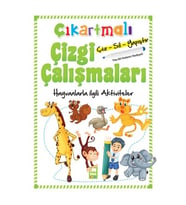 Çıkartmalı Çizgi Çalışmaları Hayvanlarla İlgili Aktiviteler