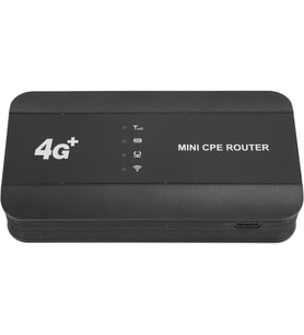 4G Mini CPE Router, Sim Kart Yuvası ile C Tipi Şarjlı, Gigabit Ethernet Yönlendirici RJ45 Portulu (Siyah)