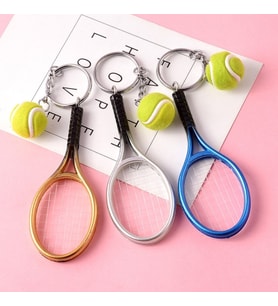 Gerçekçi Tenis Raketi Tasarımlı Şık Anahtarlık Kolye Çanta Süsü Tennis Keychain (5668)