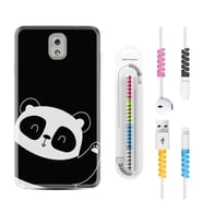 Samsung Note 3 4 5 8 9 20 Ultra 10 Lite Kılıf Kablo Koruma Spiral Silikon Bay Bay Panda 1784