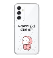Samsung Galaxy S24 FE Uyumlu Garibanın Yüzü Gülür mü? Tasarımlı Şeffaf Telefon Kılıfı