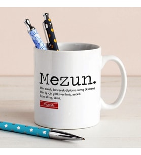 Kişiye Özel İsme Özel Mezun Kupa Bardak