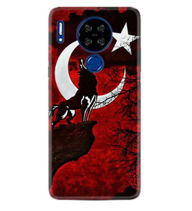 Reeder P13 Blue Max Lite Kılıf Desenli Silikon Wolf and Moon 2