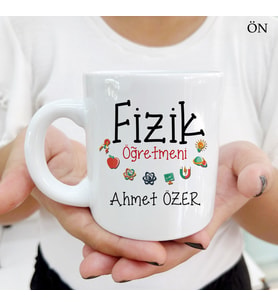 Kişiye Özel Fizik  Öğretmeni ve Resimli Öğretmenler Günü Kupa Bardaklar