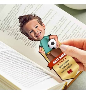 Futbolcu Çocuk Karikatürlü Kitap Okuma Ayracı