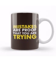 Mistakes Are Proof That You Are Trying Gym Inspiration Kupa Bardak Porselen