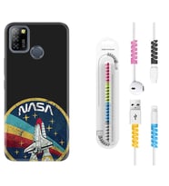 INFINIX Smart 4 5 6 Zero 8 S5 Pro Kılıf Kablo Koruma Spiral Silikon Nasa 1326