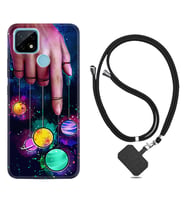 Realme C11 C21 C21Y C25Y C11 2021 Kılıf Boyun Askılı Silikon Finger planet 1740