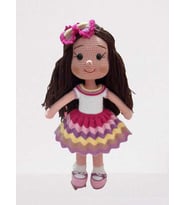 Şeker Karnaval Bebek Amigurumi Organik Oyuncak