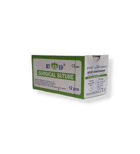 Naylon Monofilament İplik No:3/0 Yuvarlak 1/2 20 mm 75 cm 