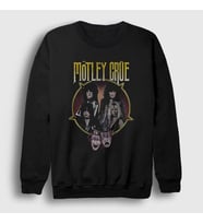 Presmono Unisex Siyah Band Mötley Crüe Sweatshirt 166951tt