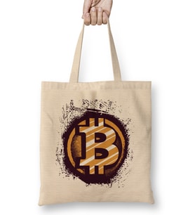Bitcoin Present I Krypto Money Corrupt Money 03 Bez Çanta Uzun Saplı