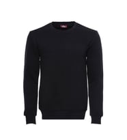 Siyah Desensiz Bisiklet Yaka Sweatshirt - Wessi