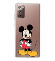 Samsung Galaxy Note 20 Kapak Mickey Mouse Tasarımlı Şeffaf Silikon Kılıf
