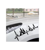 Kamp Çadırı Kayık Kalp Atışı Tasarım Oto Motosiklet Sticker 2 Parça 20*8 Cm