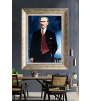 Gümüş Çerçeveli Atatürk Tablo ds388