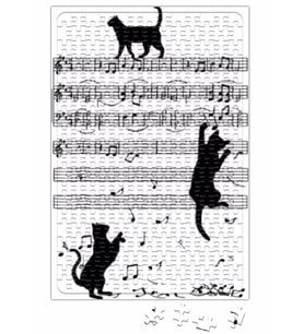 Notalar Müzik Cat Kedi Komik Puzzle 240 Parça Yapboz