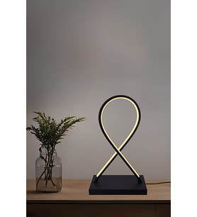 3 Renk Loop Masa Lambası LED – Modern Siyah Loop Tasarım Dekoratif Aydınlatma